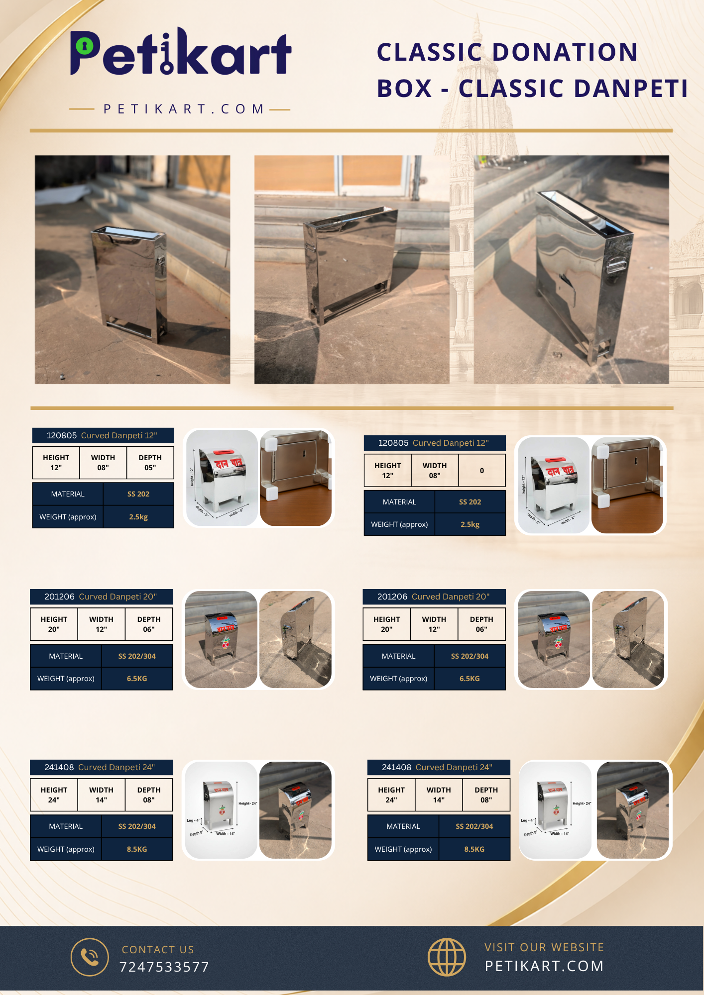 SS donation box flat dan peti 30" by 30" by 6"